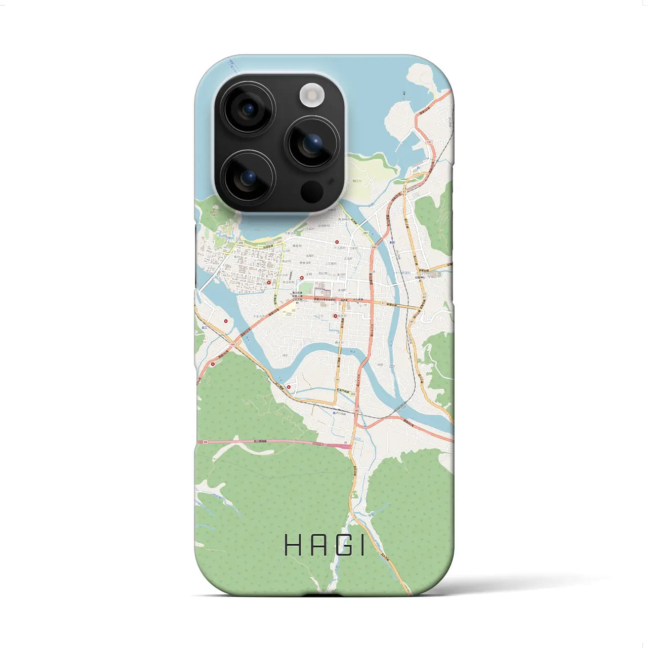 【萩2(山口県)】地図柄iPhoneケース(バックカバータイプ)