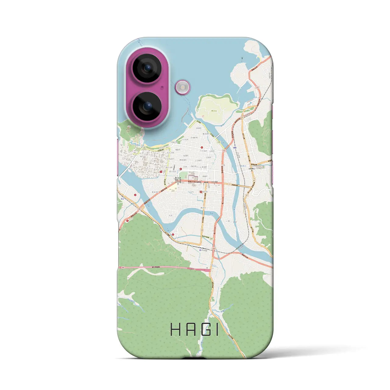 【萩2(山口県)】地図柄iPhoneケース(バックカバータイプ)