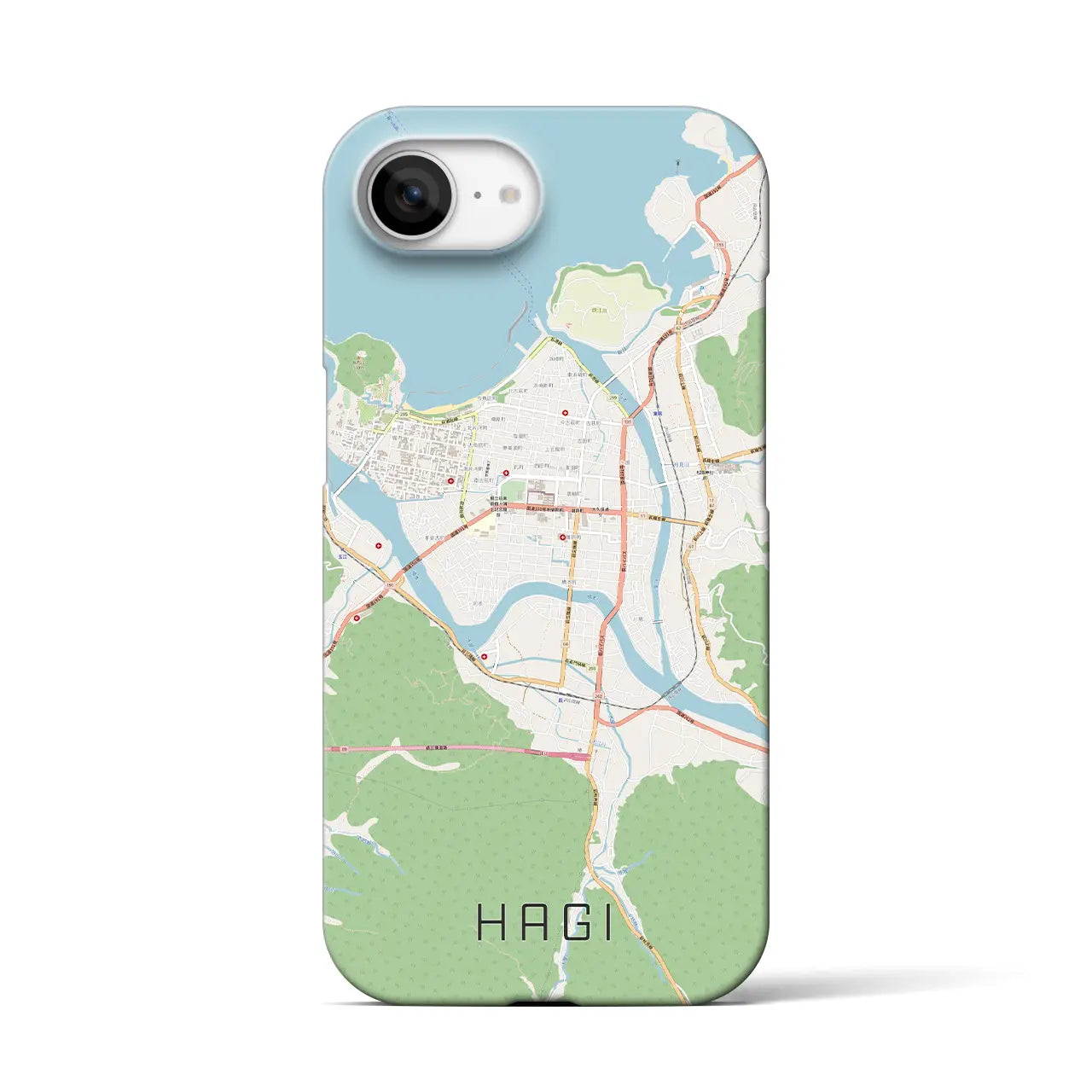 【萩2(山口県)】地図柄iPhoneケース(バックカバータイプ)