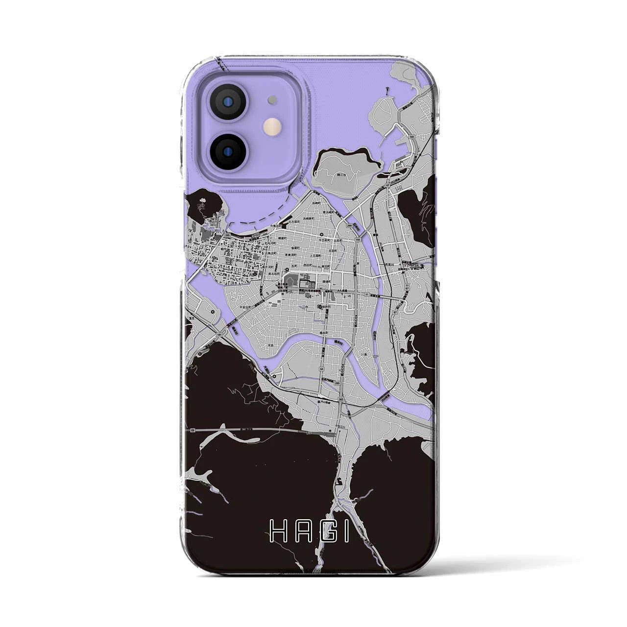 【萩2(山口県)】地図柄iPhoneケース(クリアタイプ)