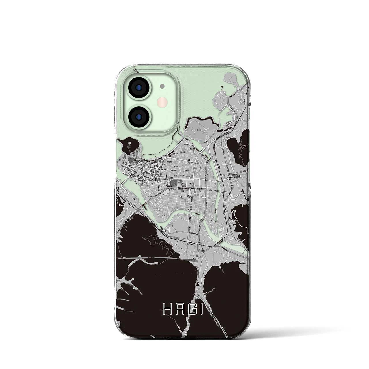 【萩2(山口県)】地図柄iPhoneケース(クリアタイプ)
