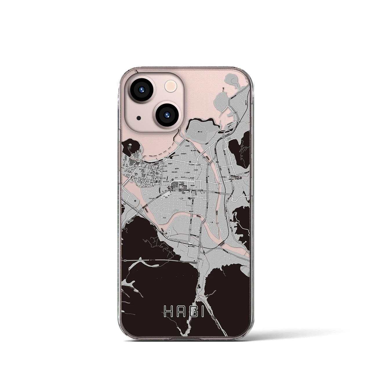 【萩2(山口県)】地図柄iPhoneケース(クリアタイプ)