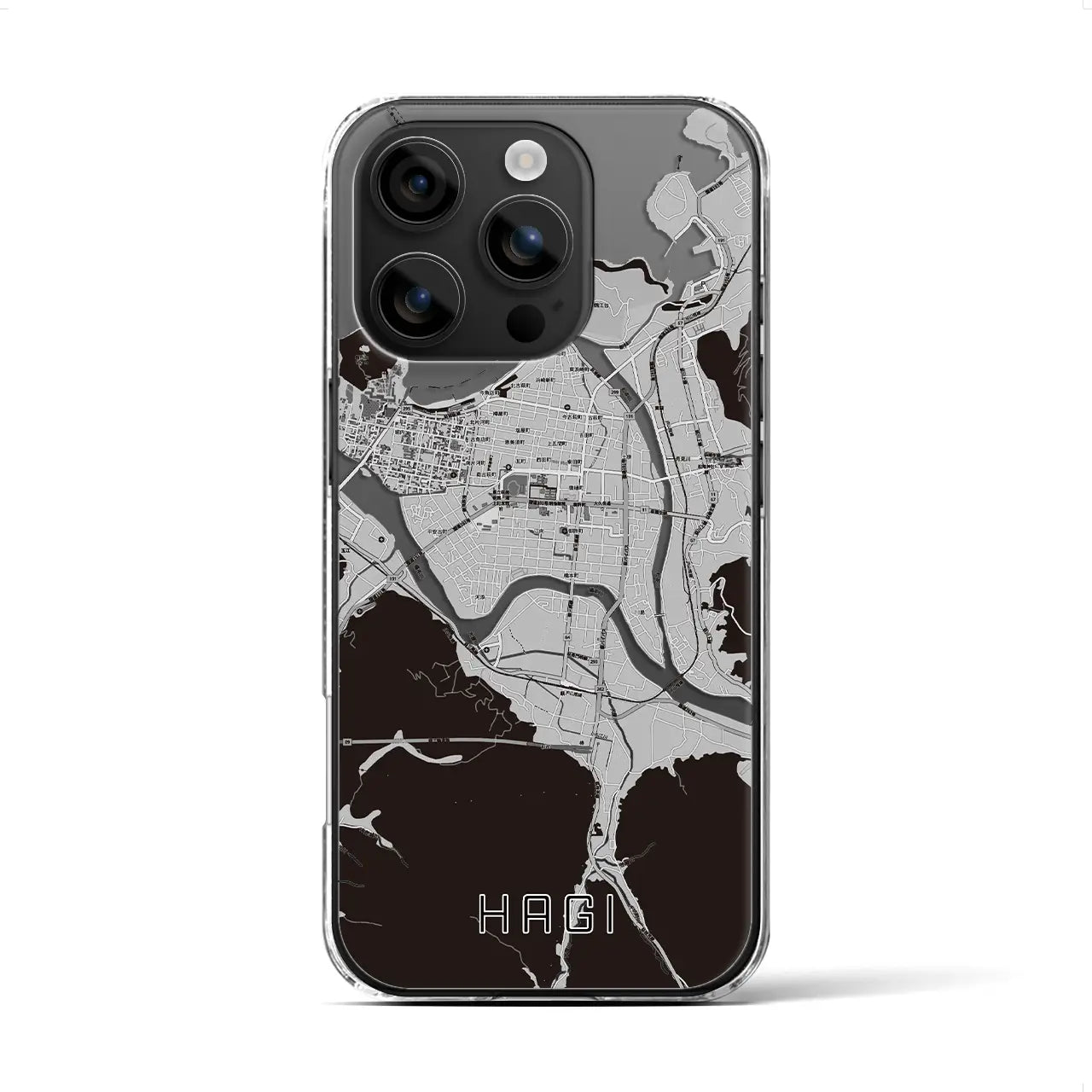 【萩2(山口県)】地図柄iPhoneケース(クリアタイプ)