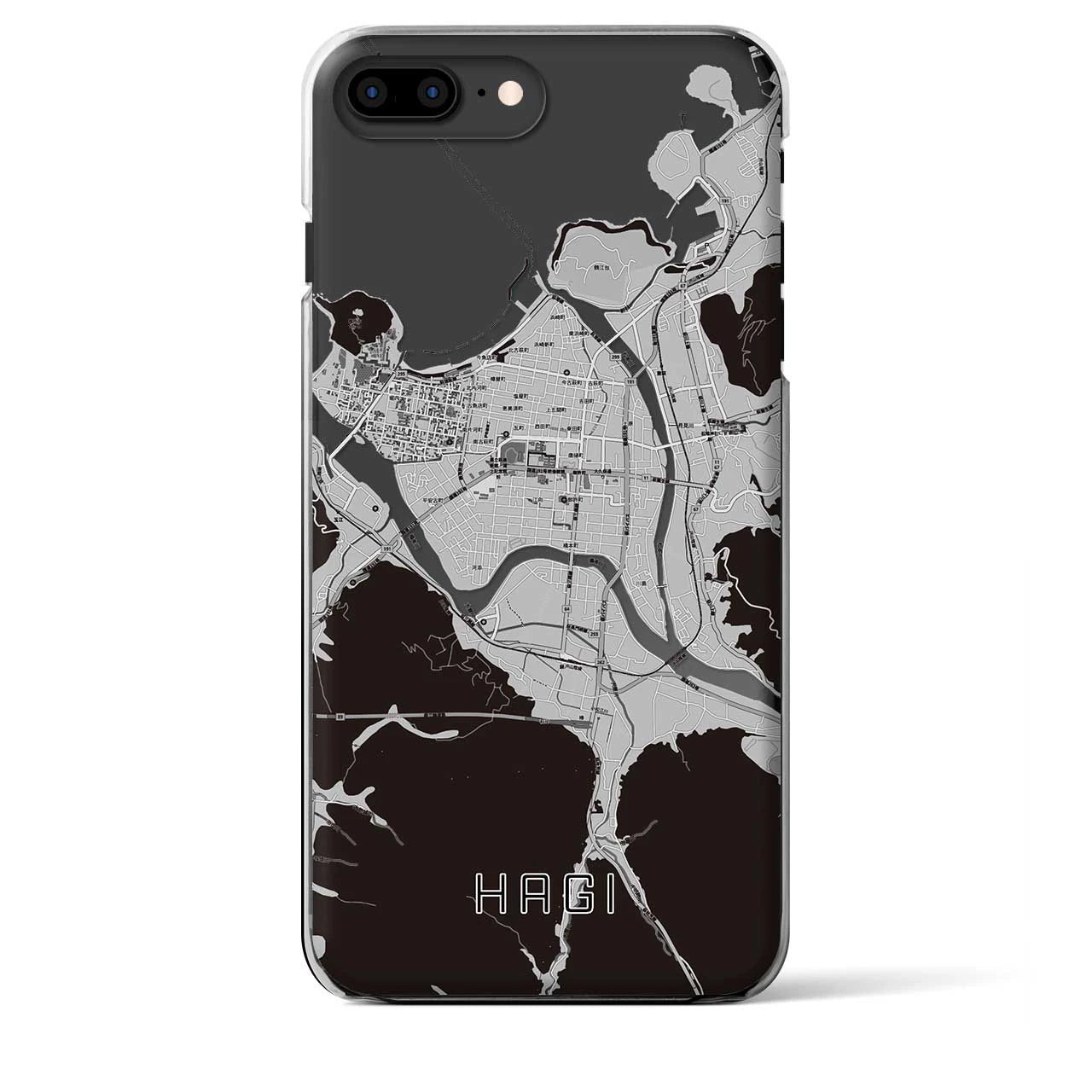 【萩2(山口県)】地図柄iPhoneケース(クリアタイプ)