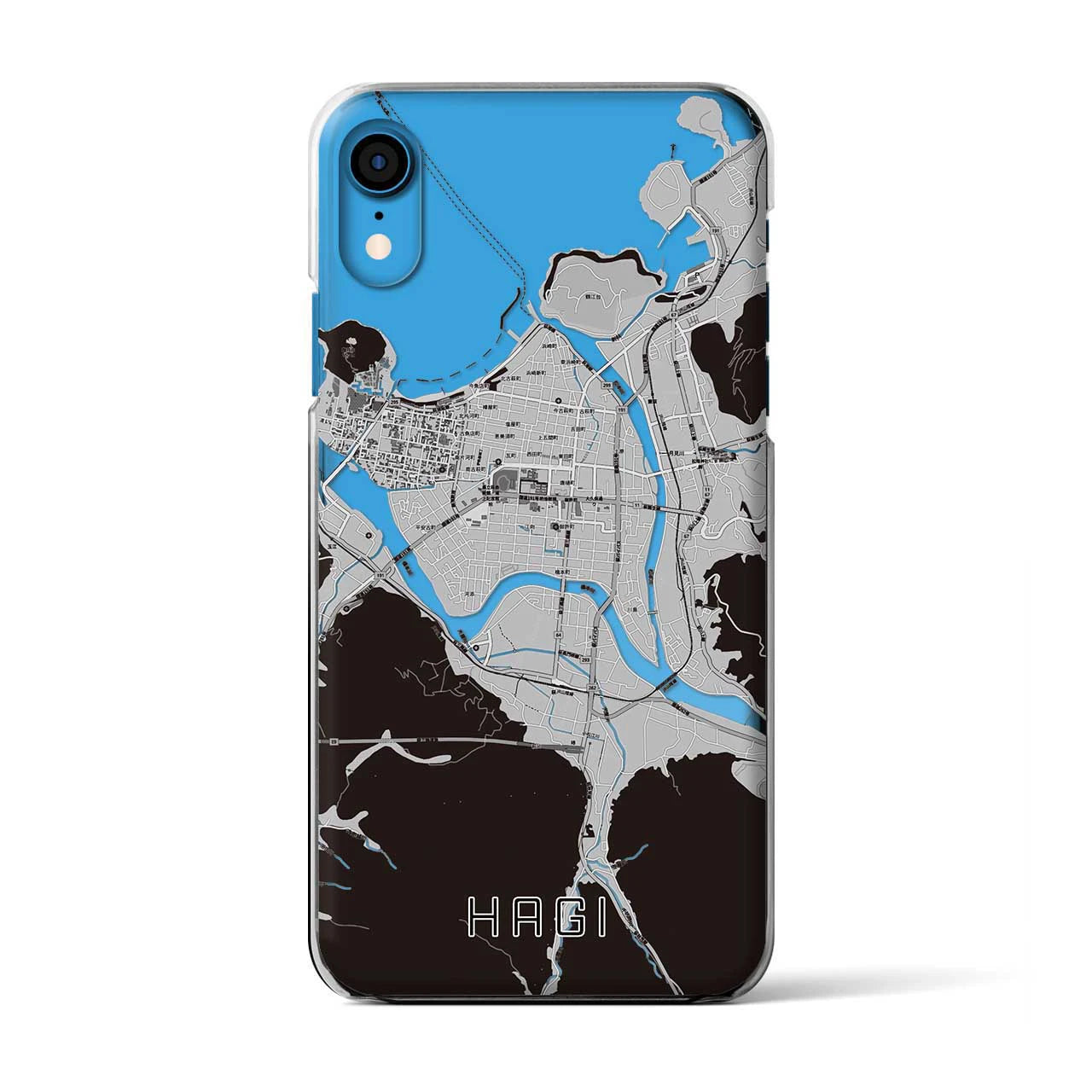 【萩2(山口県)】地図柄iPhoneケース(クリアタイプ)