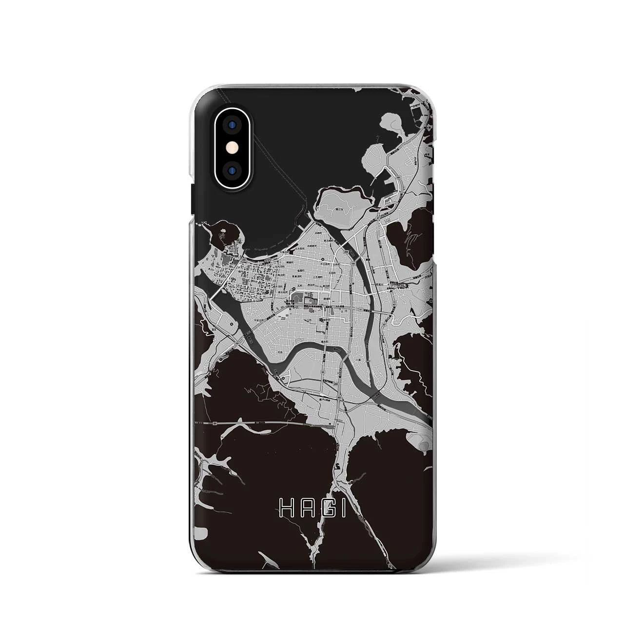 【萩2(山口県)】地図柄iPhoneケース(クリアタイプ)