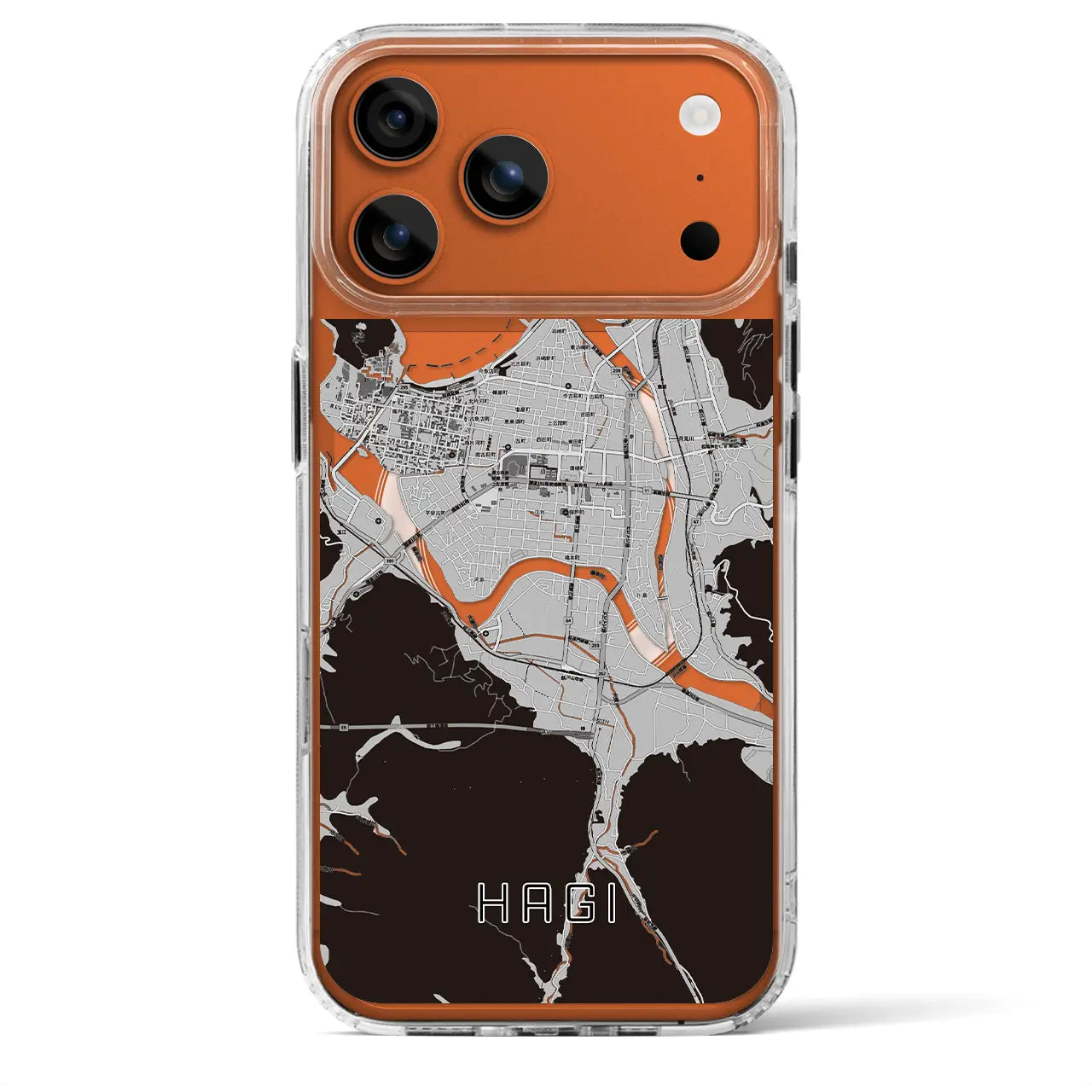 【萩2(山口県)】地図柄iPhoneケース(MagSafeタイプ)