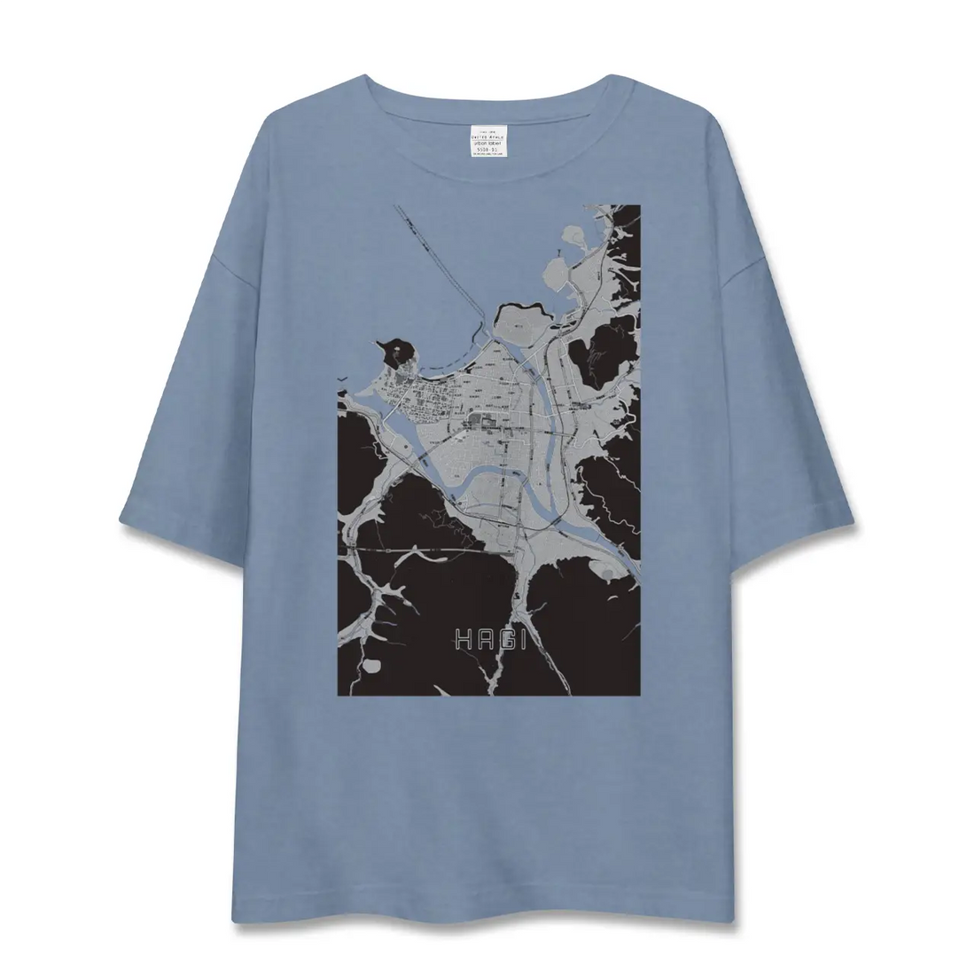 【萩2(山口県)】地図柄ビッグシルエットTシャツ
