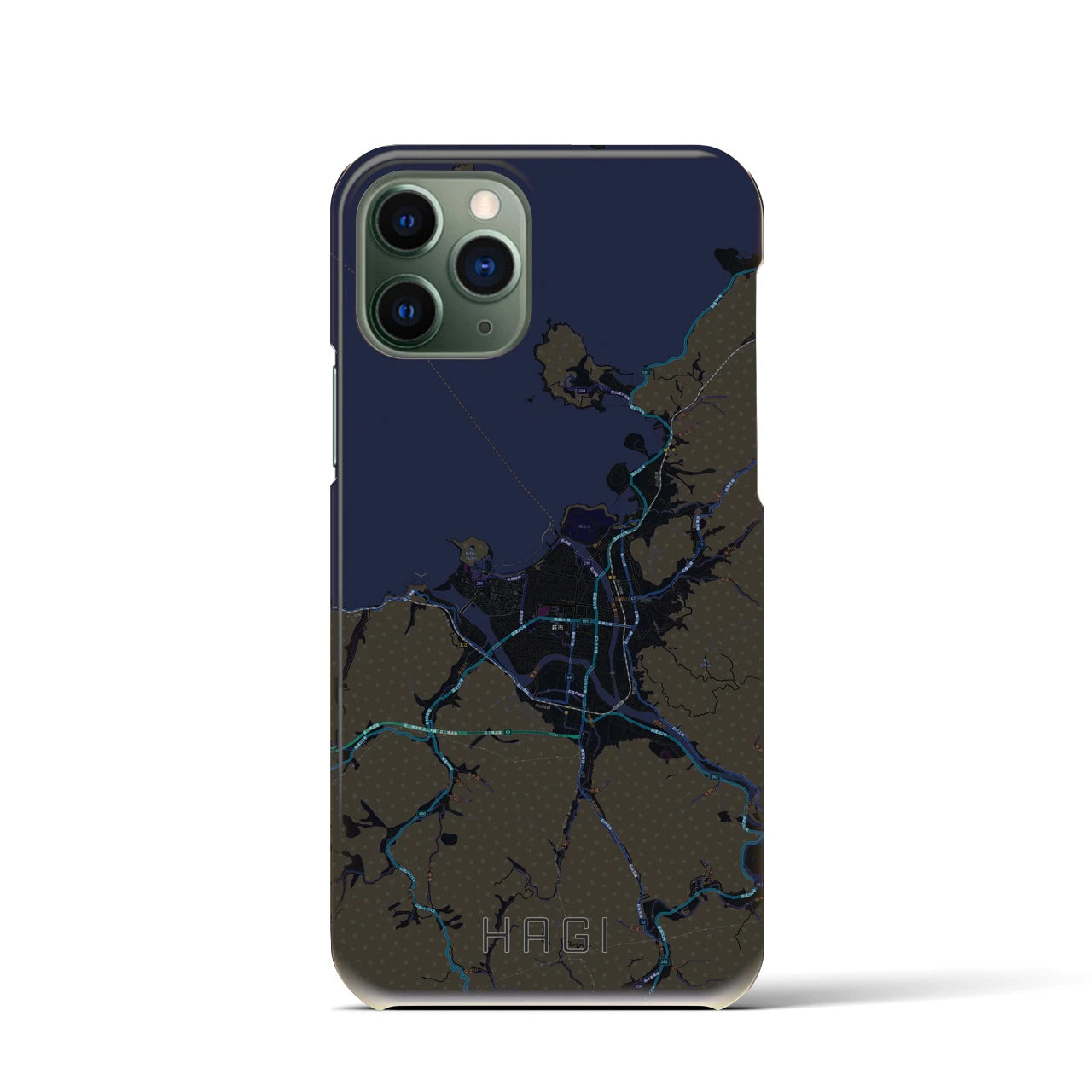 【萩(山口県)】地図柄iPhoneケース(バックカバータイプ)