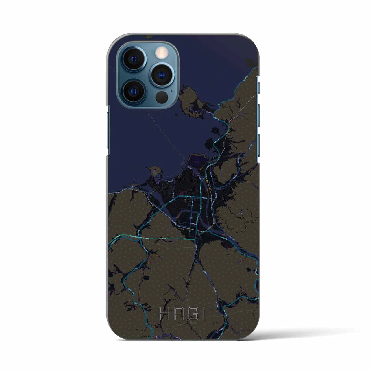 【萩(山口県)】地図柄iPhoneケース(バックカバータイプ)