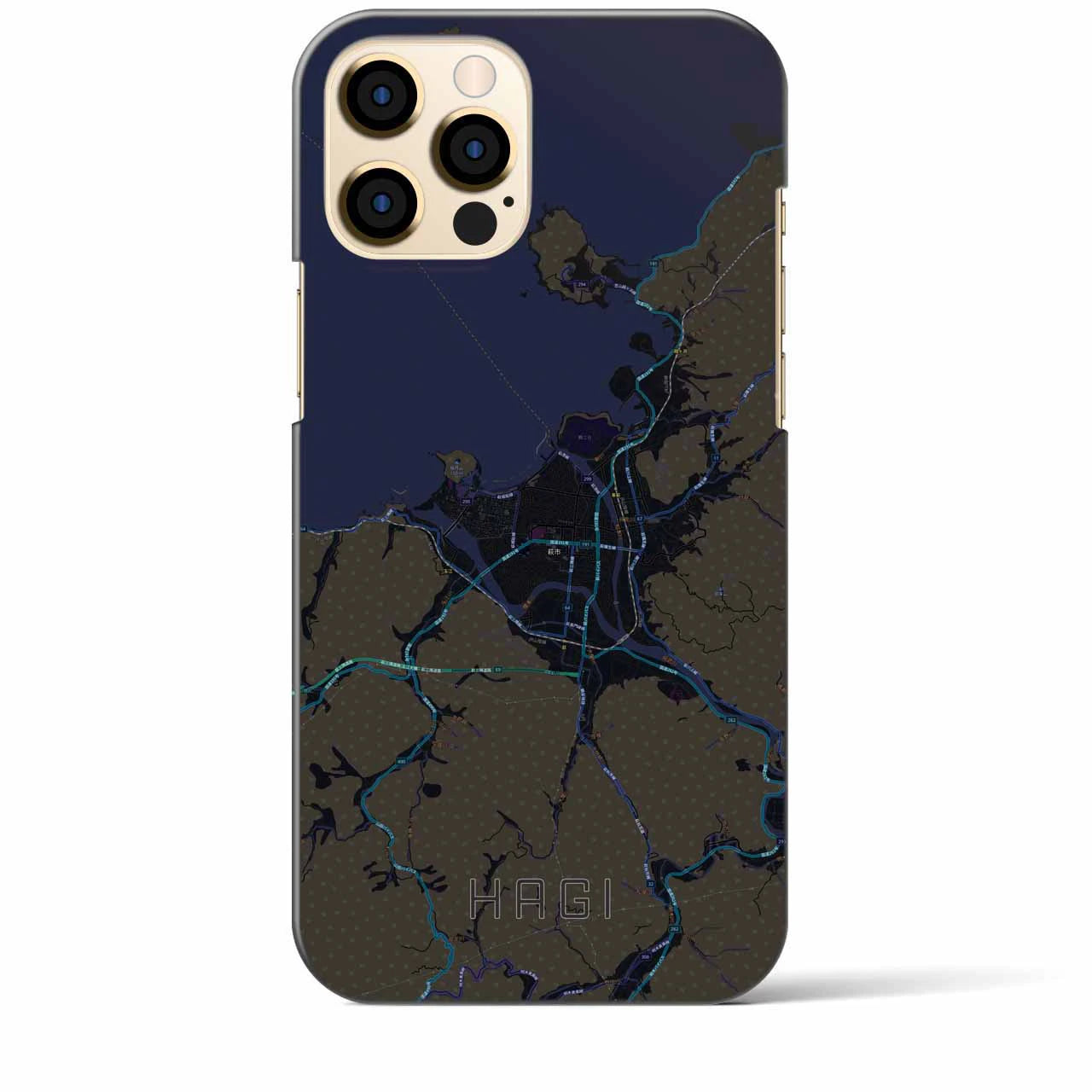 【萩(山口県)】地図柄iPhoneケース(バックカバータイプ)