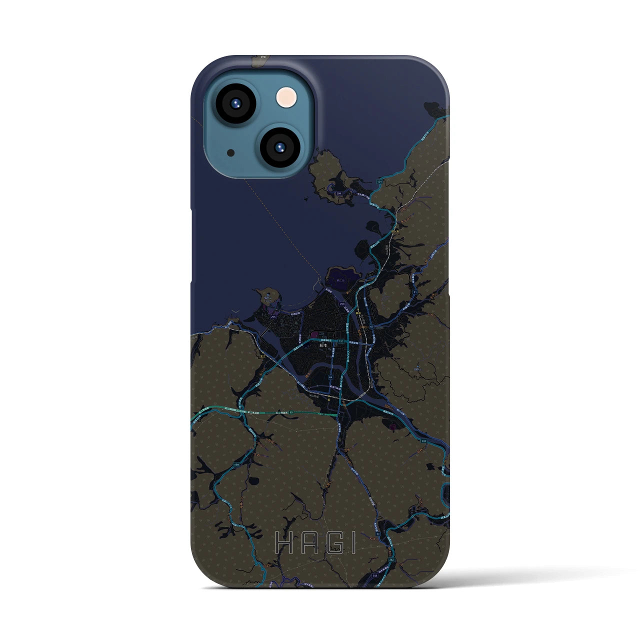 【萩(山口県)】地図柄iPhoneケース(バックカバータイプ)