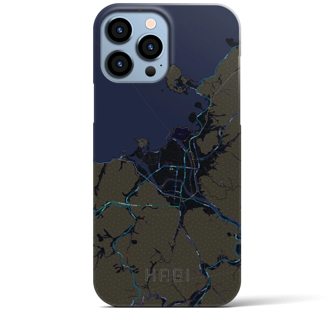 【萩(山口県)】地図柄iPhoneケース(バックカバータイプ)