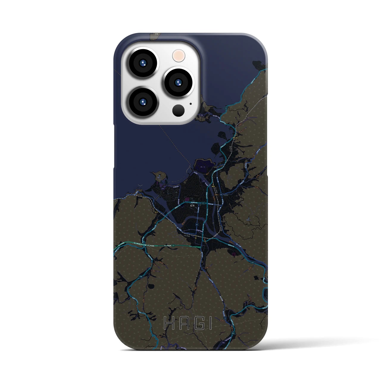【萩(山口県)】地図柄iPhoneケース(バックカバータイプ)
