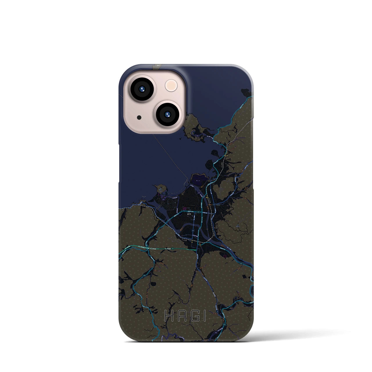 【萩(山口県)】地図柄iPhoneケース(バックカバータイプ)