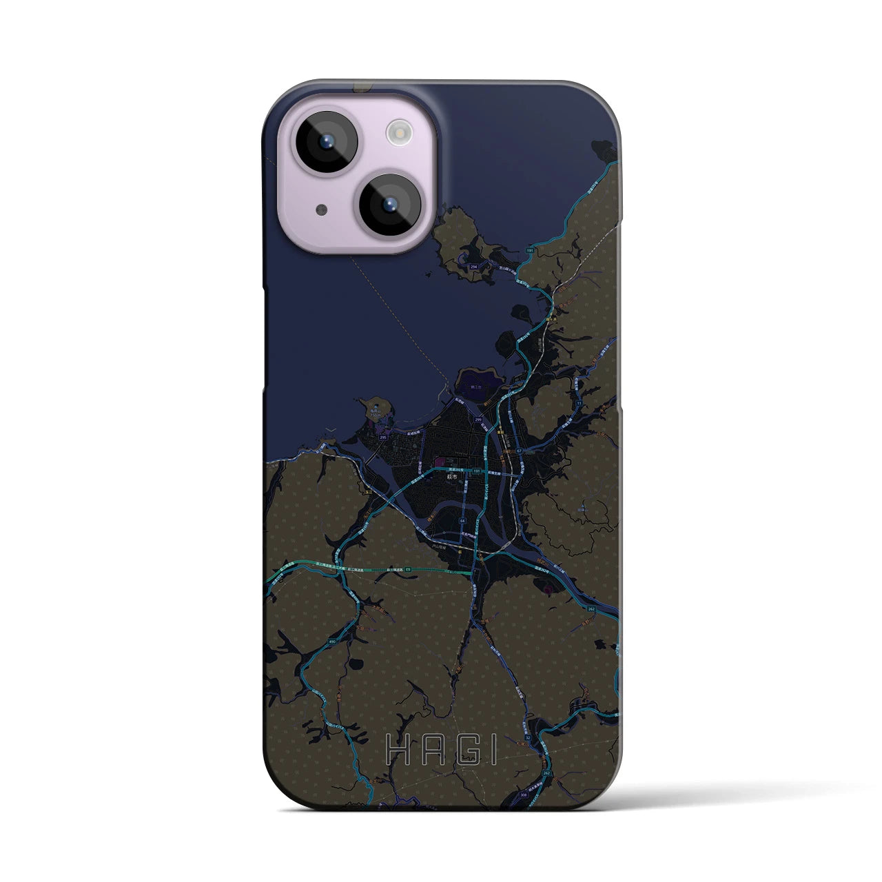 【萩(山口県)】地図柄iPhoneケース(バックカバータイプ)