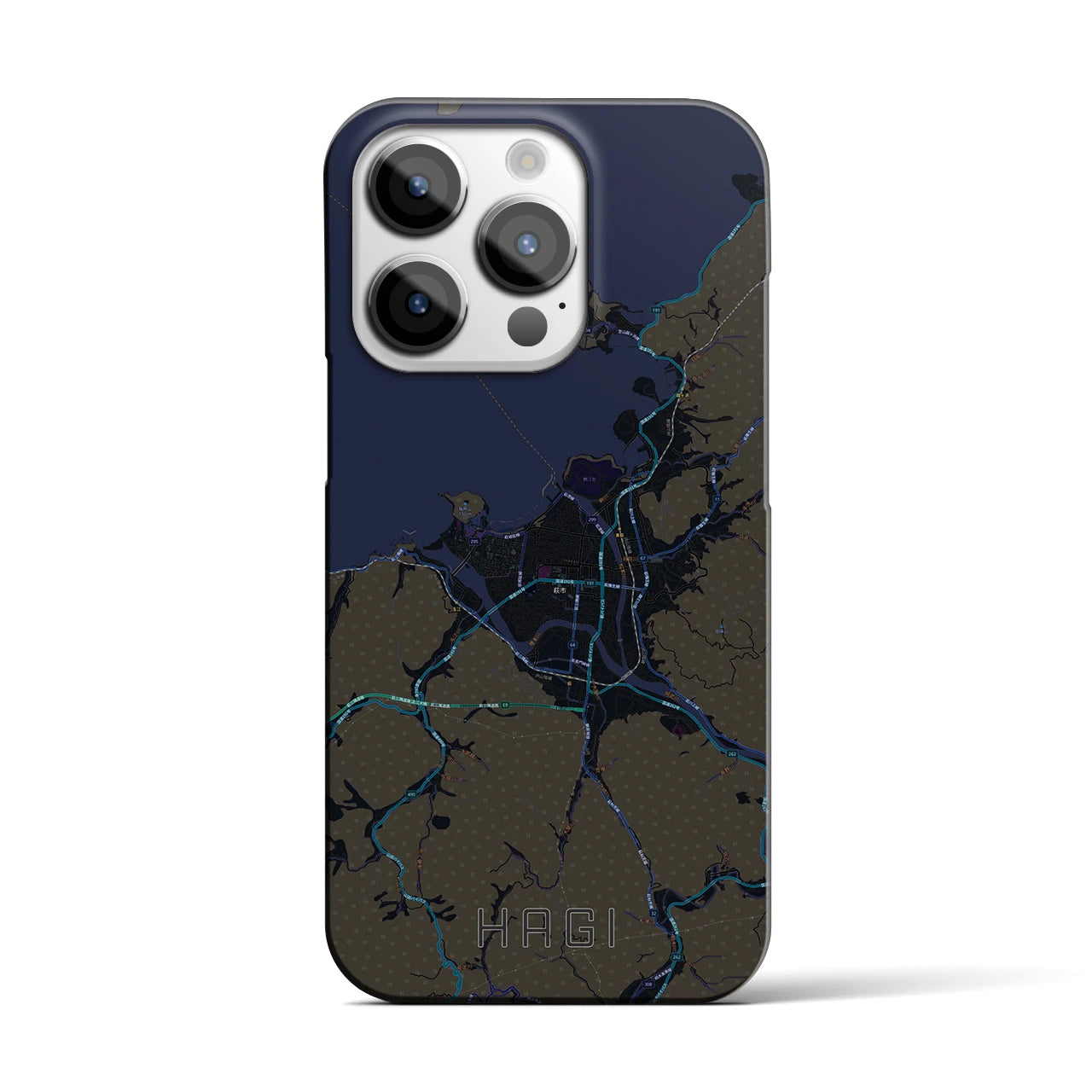【萩(山口県)】地図柄iPhoneケース(バックカバータイプ)