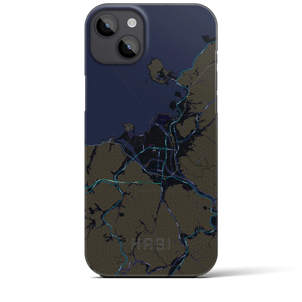 【萩(山口県)】地図柄iPhoneケース(バックカバータイプ)