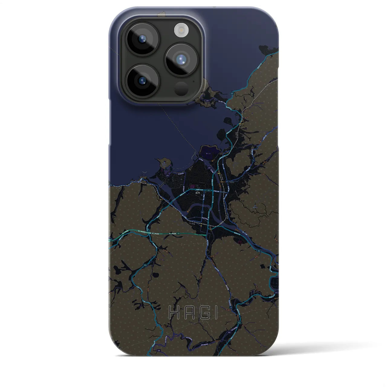 【萩(山口県)】地図柄iPhoneケース(バックカバータイプ)