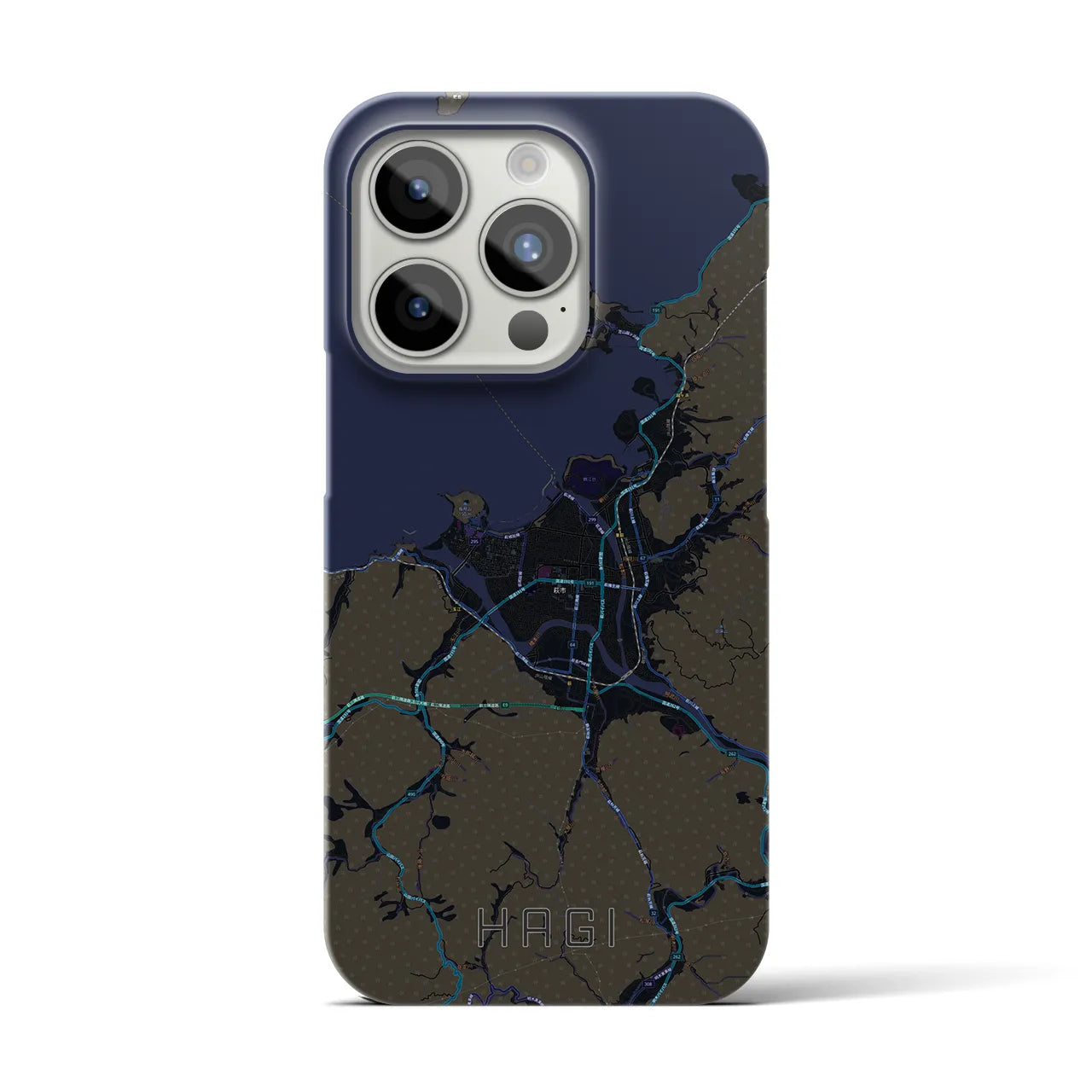 【萩(山口県)】地図柄iPhoneケース(バックカバータイプ)