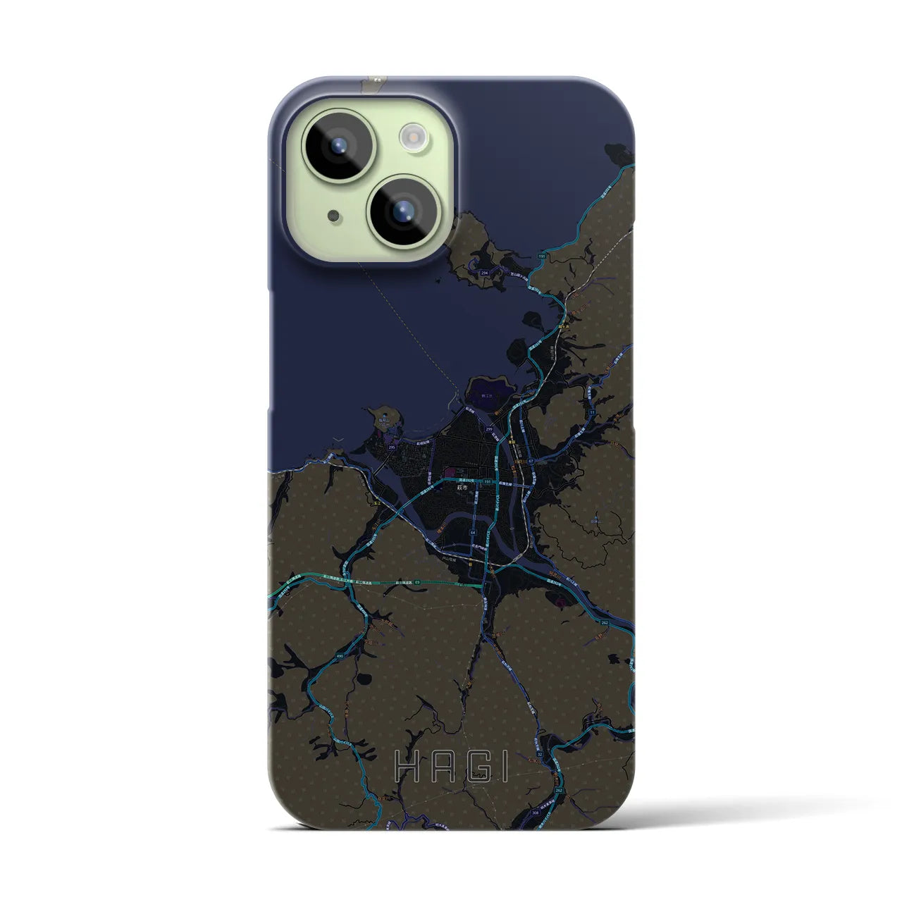 【萩(山口県)】地図柄iPhoneケース(バックカバータイプ)