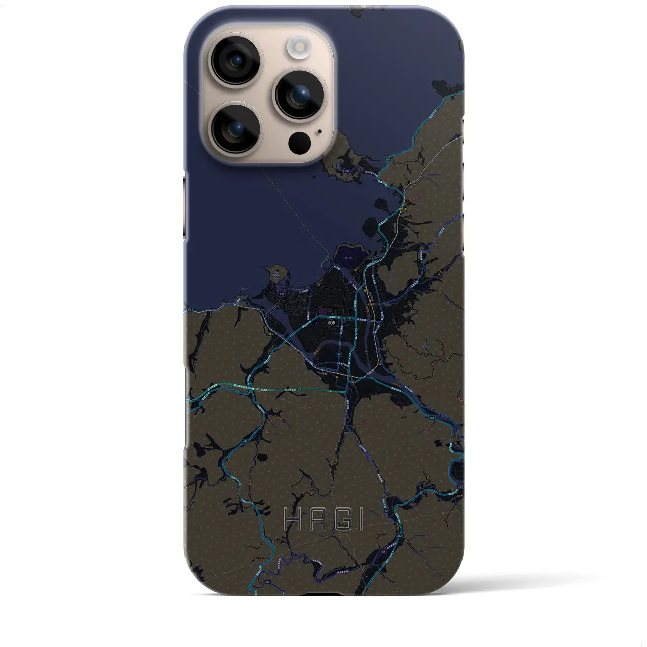 【萩(山口県)】地図柄iPhoneケース(バックカバータイプ)