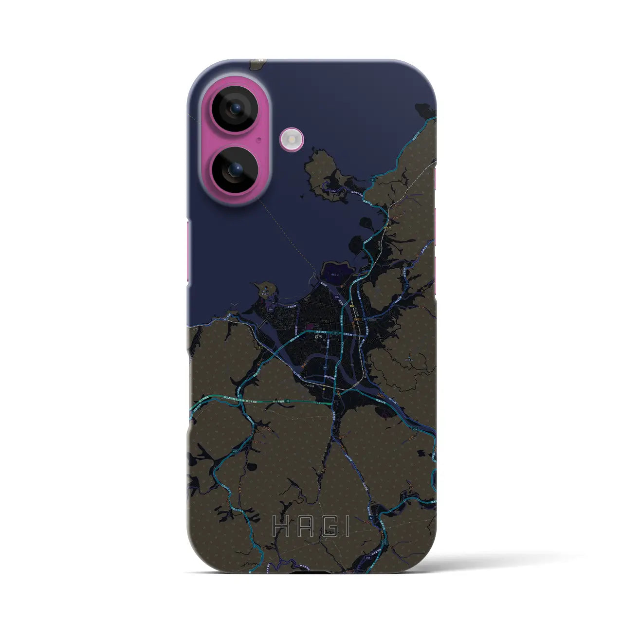 【萩(山口県)】地図柄iPhoneケース(バックカバータイプ)