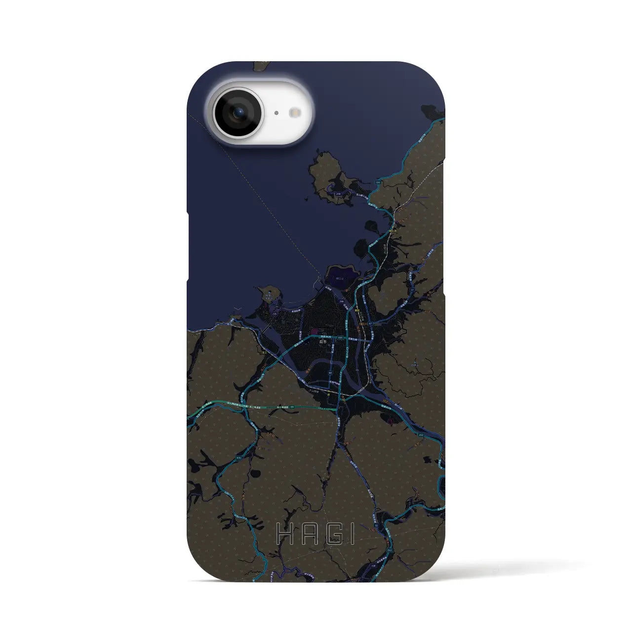 【萩(山口県)】地図柄iPhoneケース(バックカバータイプ)