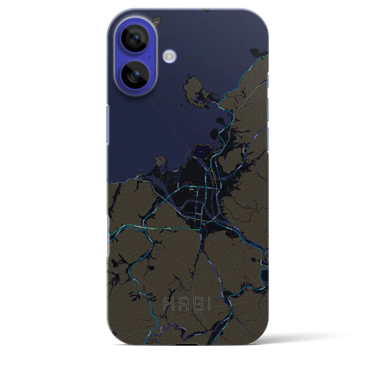 【萩(山口県)】地図柄iPhoneケース(バックカバータイプ)