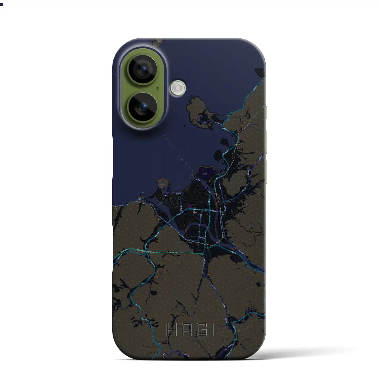 【萩(山口県)】地図柄iPhoneケース(バックカバータイプ)