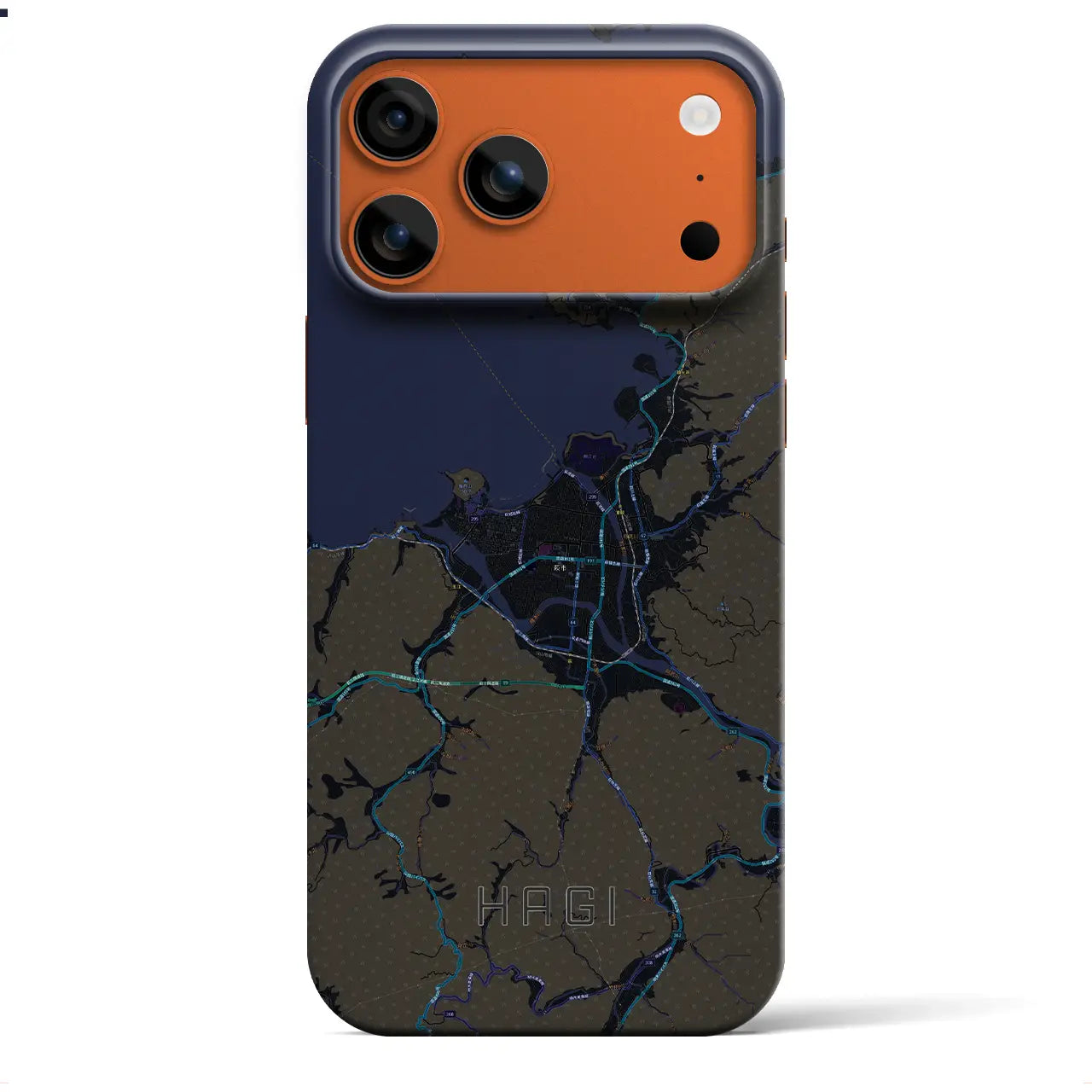 【萩(山口県)】地図柄iPhoneケース(バックカバータイプ)