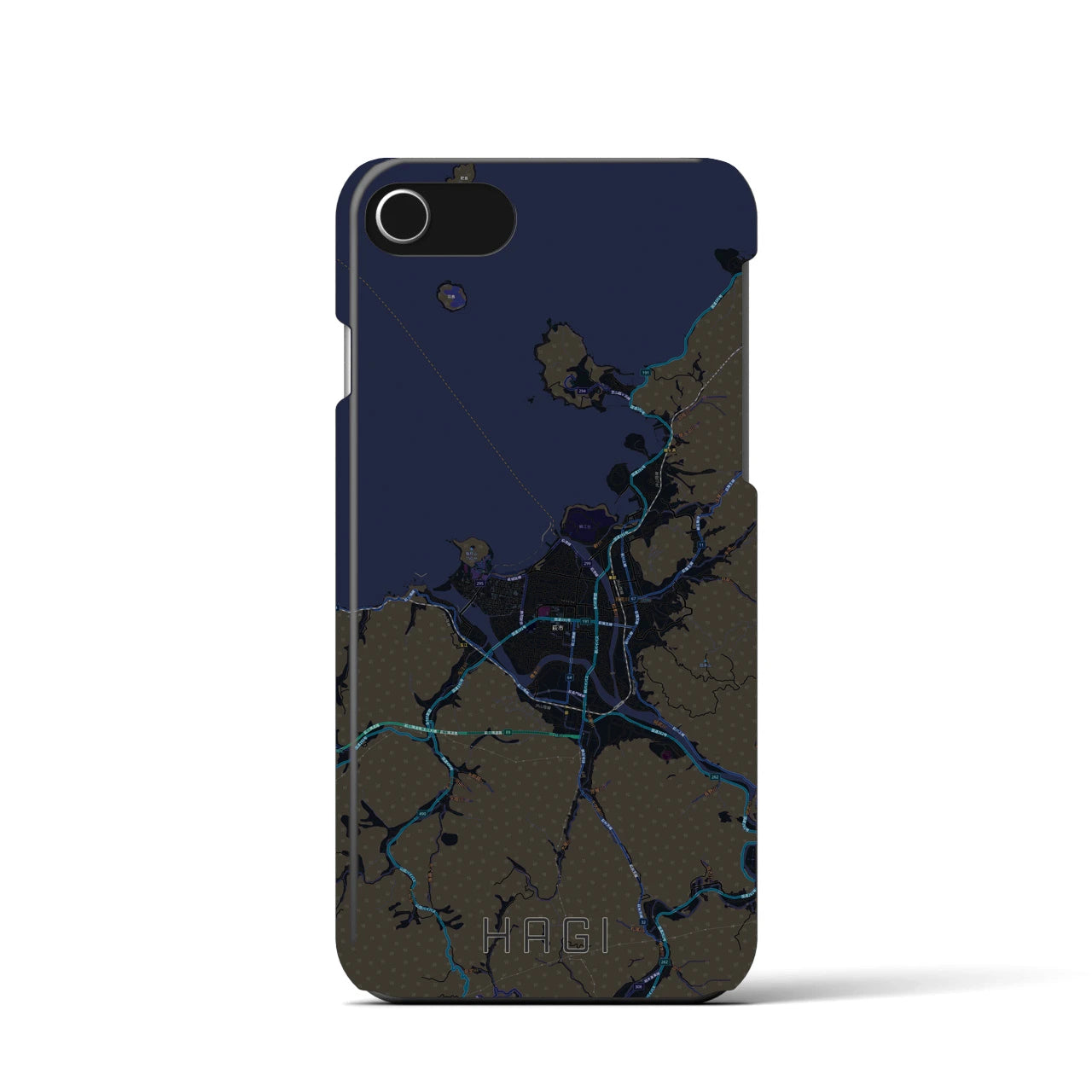 【萩(山口県)】地図柄iPhoneケース(バックカバータイプ)