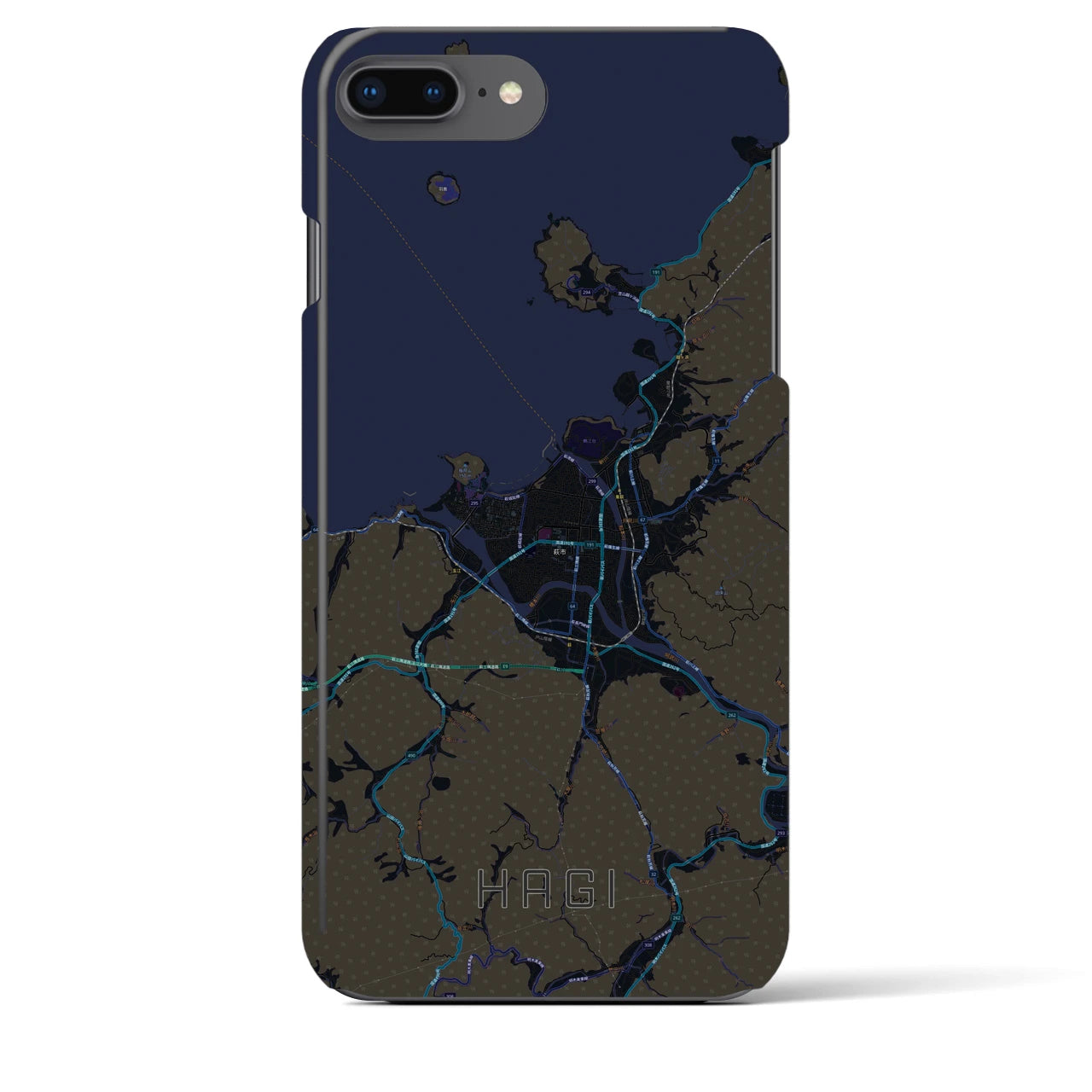 【萩(山口県)】地図柄iPhoneケース(バックカバータイプ)