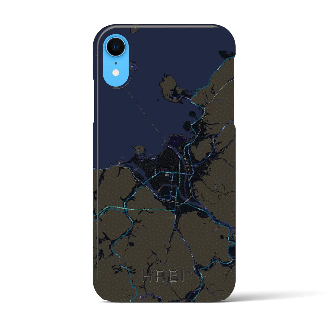 【萩(山口県)】地図柄iPhoneケース(バックカバータイプ)