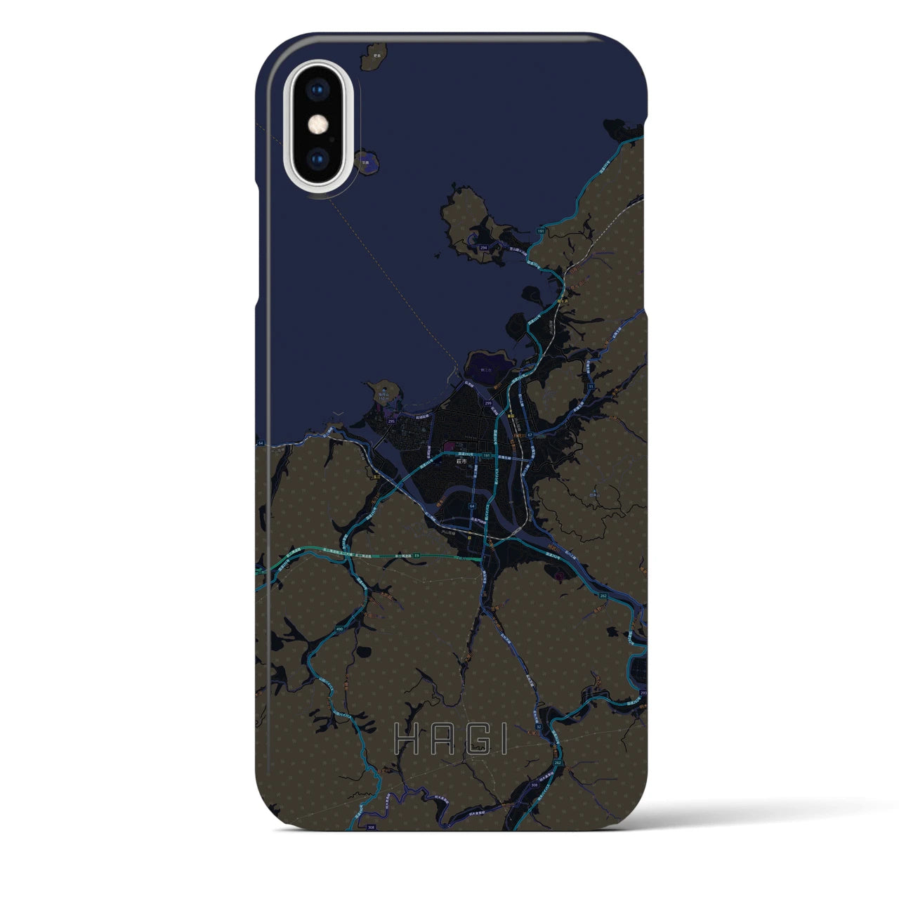 【萩(山口県)】地図柄iPhoneケース(バックカバータイプ)