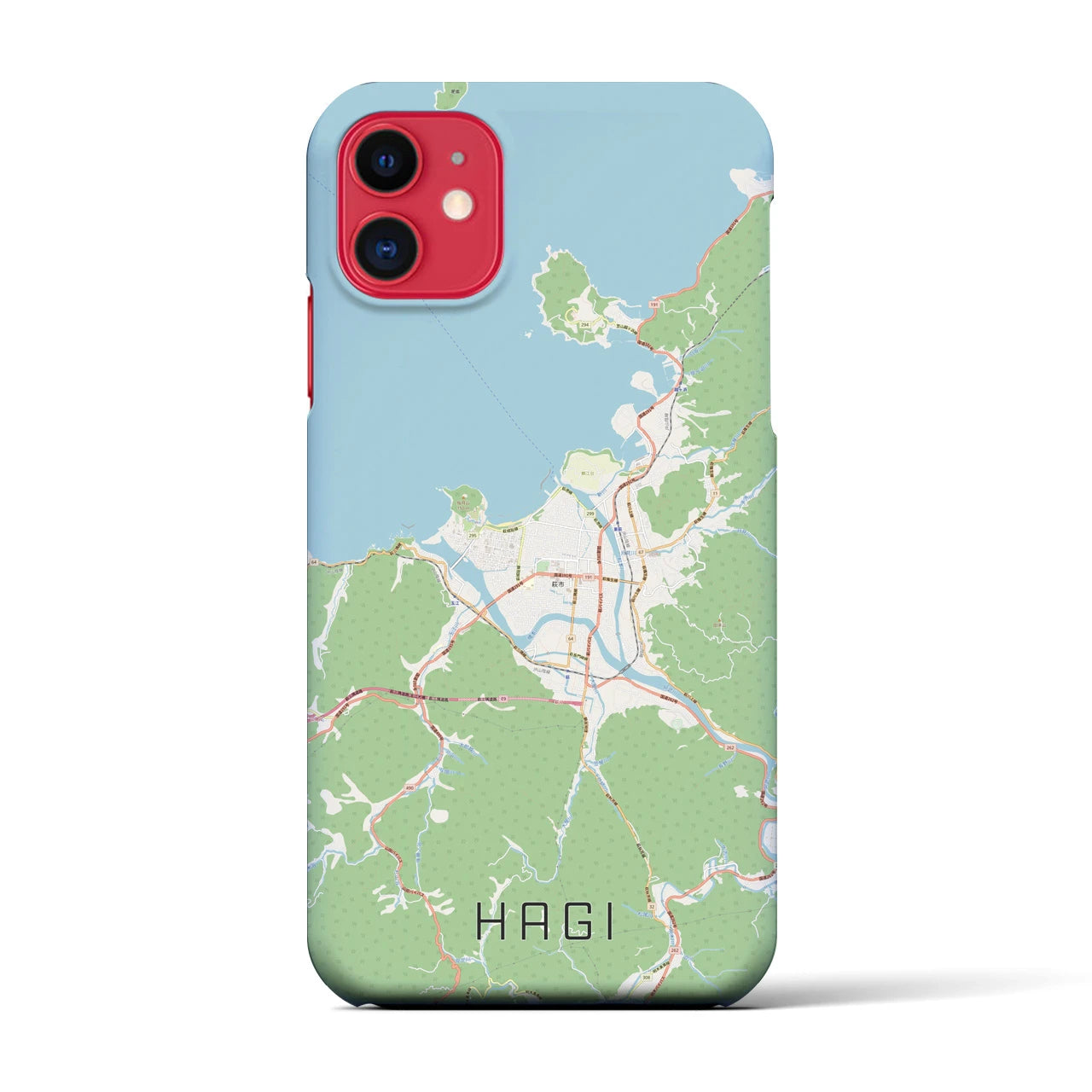【萩(山口県)】地図柄iPhoneケース(バックカバータイプ)