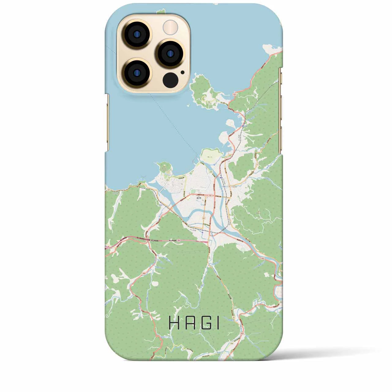 【萩(山口県)】地図柄iPhoneケース(バックカバータイプ)