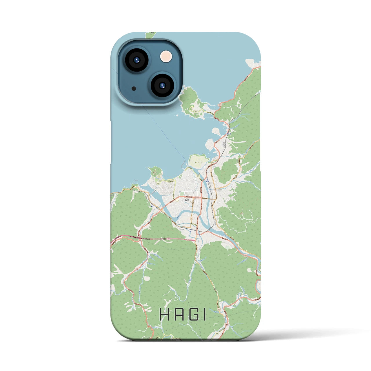【萩(山口県)】地図柄iPhoneケース(バックカバータイプ)