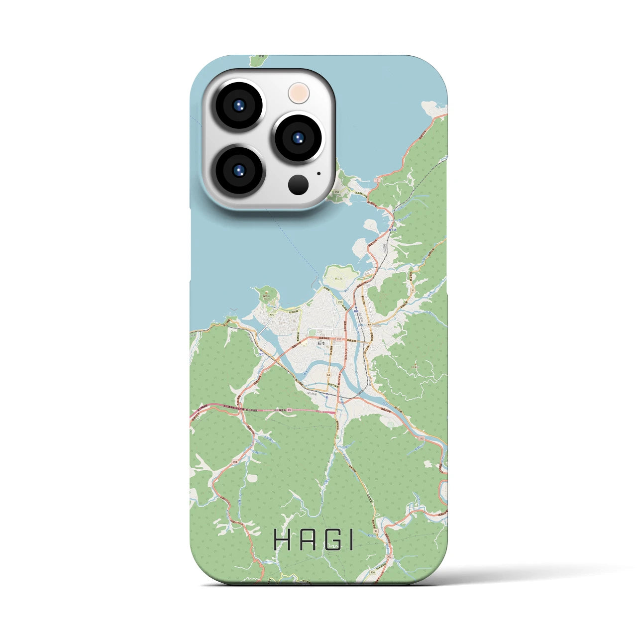【萩(山口県)】地図柄iPhoneケース(バックカバータイプ)