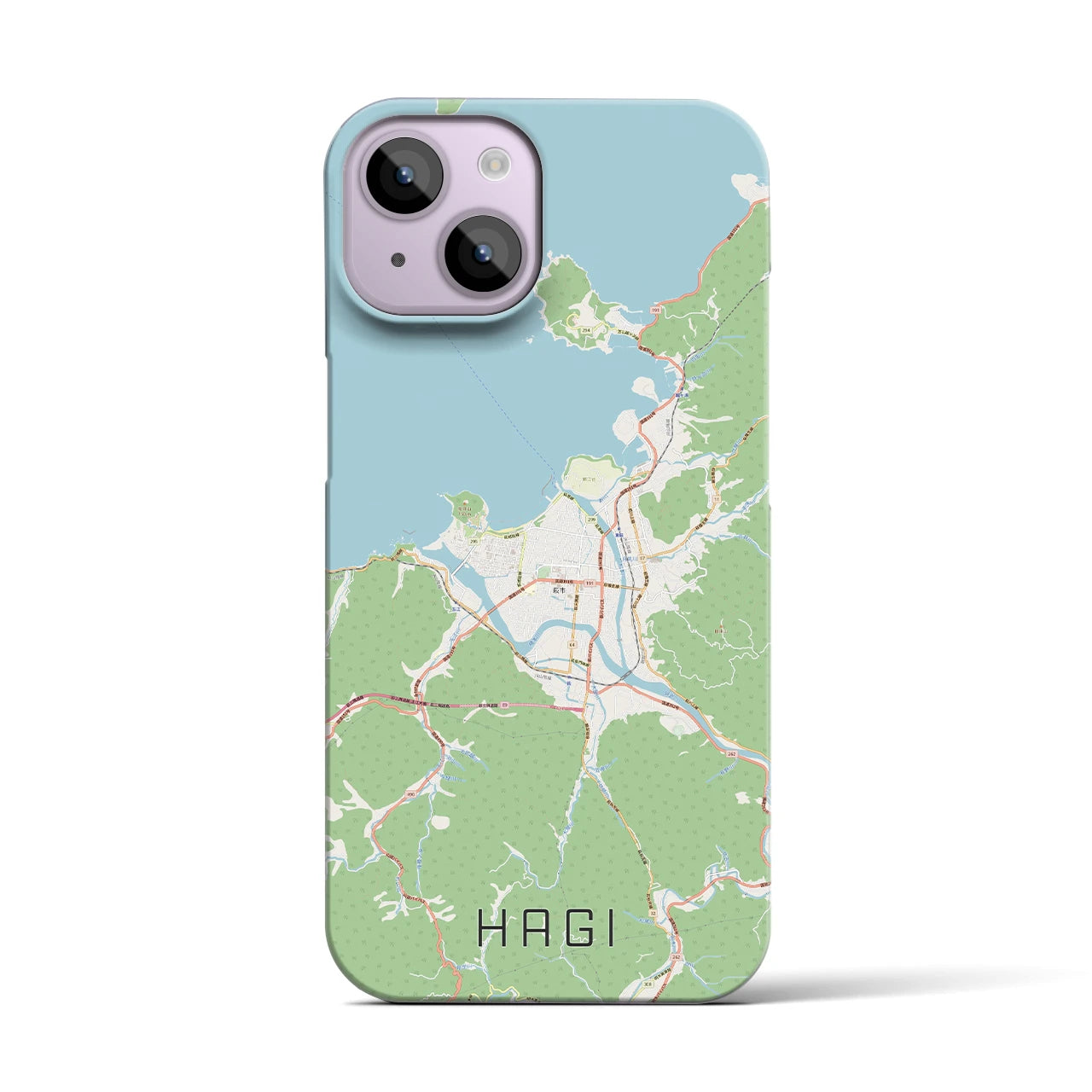 【萩(山口県)】地図柄iPhoneケース(バックカバータイプ)