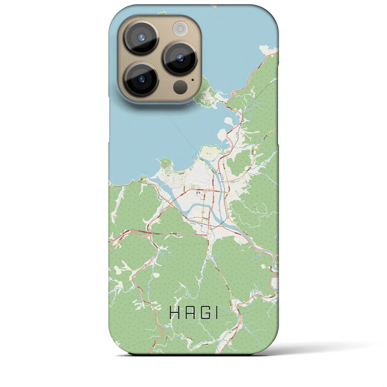 【萩(山口県)】地図柄iPhoneケース(バックカバータイプ)