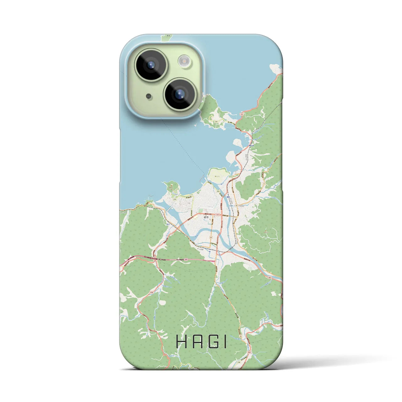 【萩(山口県)】地図柄iPhoneケース(バックカバータイプ)