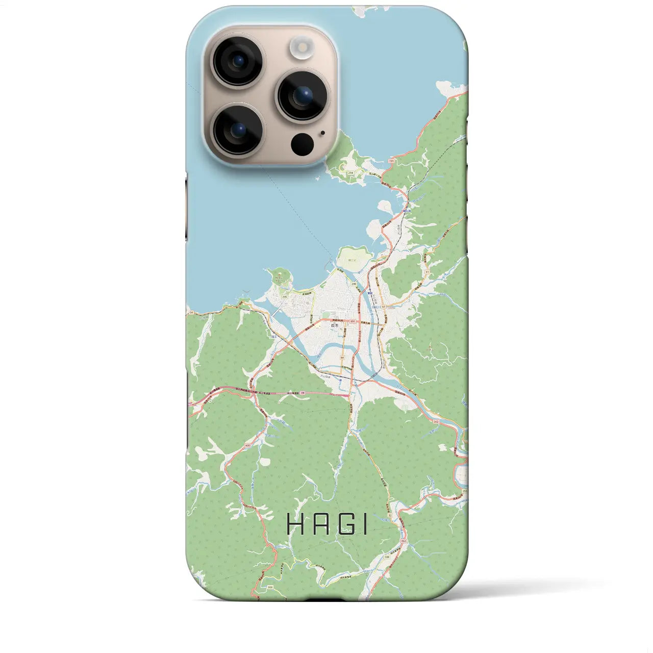【萩(山口県)】地図柄iPhoneケース(バックカバータイプ)