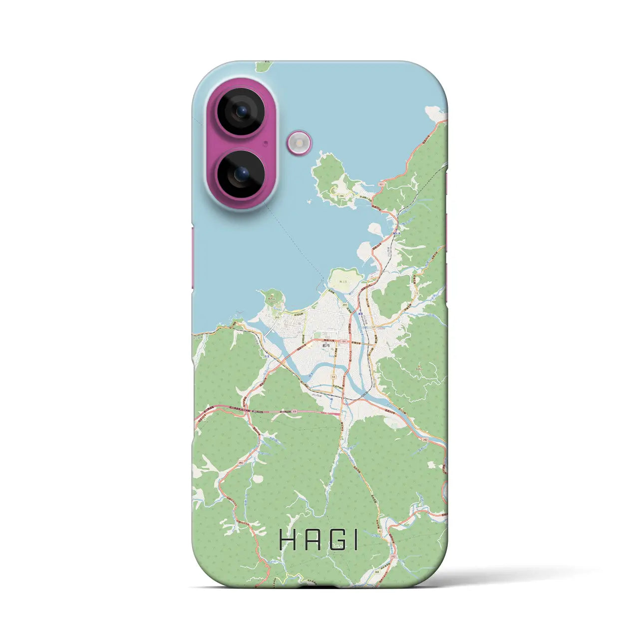 【萩(山口県)】地図柄iPhoneケース(バックカバータイプ)