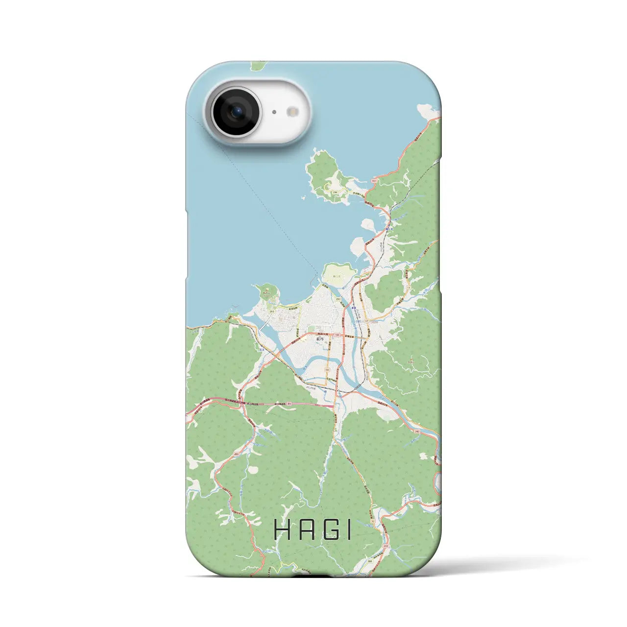 【萩(山口県)】地図柄iPhoneケース(バックカバータイプ)