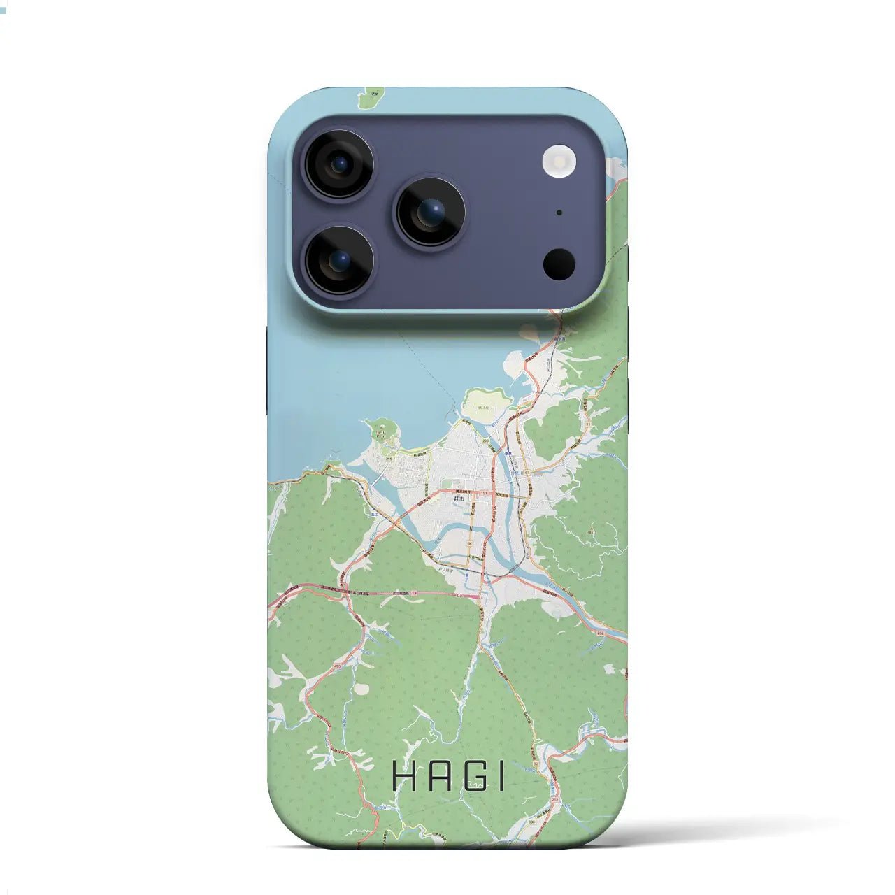 【萩(山口県)】地図柄iPhoneケース(バックカバータイプ)
