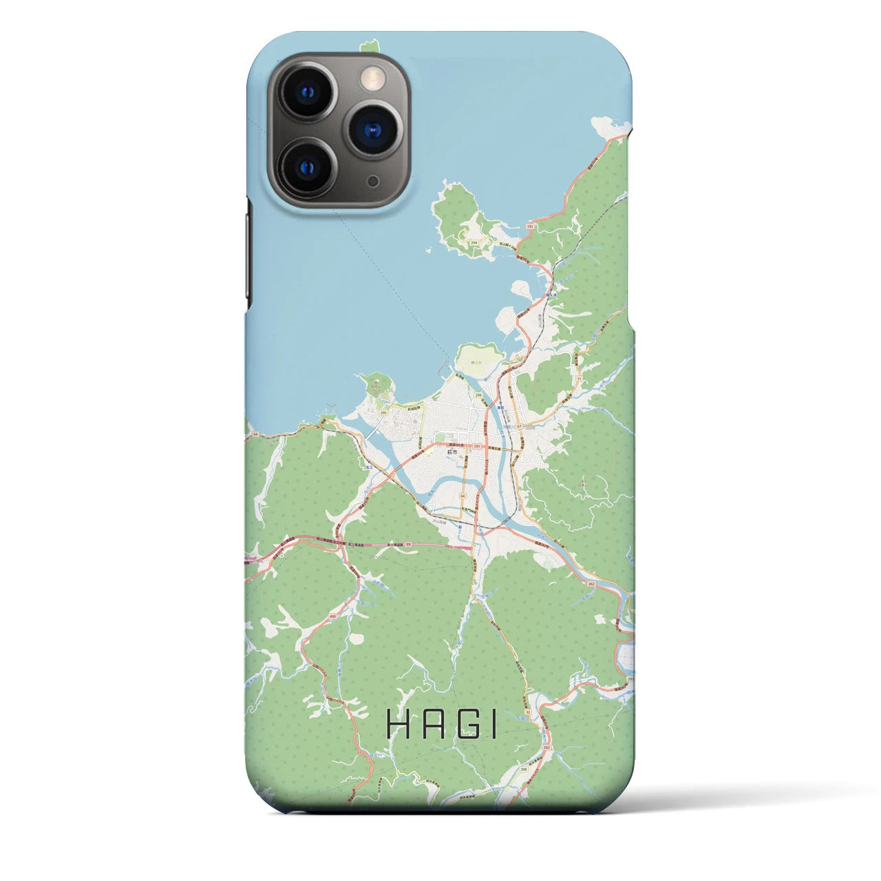 【萩(山口県)】地図柄iPhoneケース(バックカバータイプ)