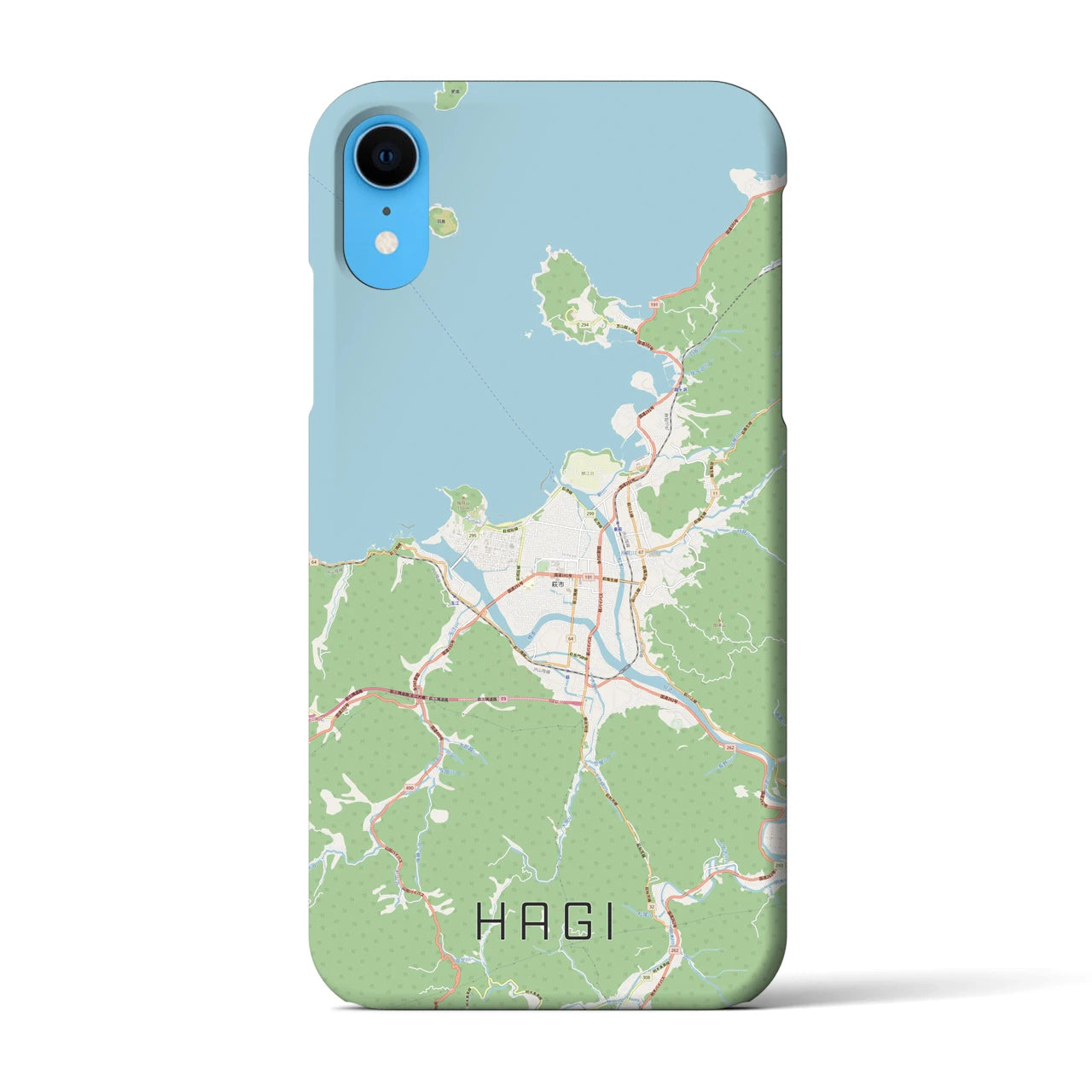 【萩(山口県)】地図柄iPhoneケース(バックカバータイプ)