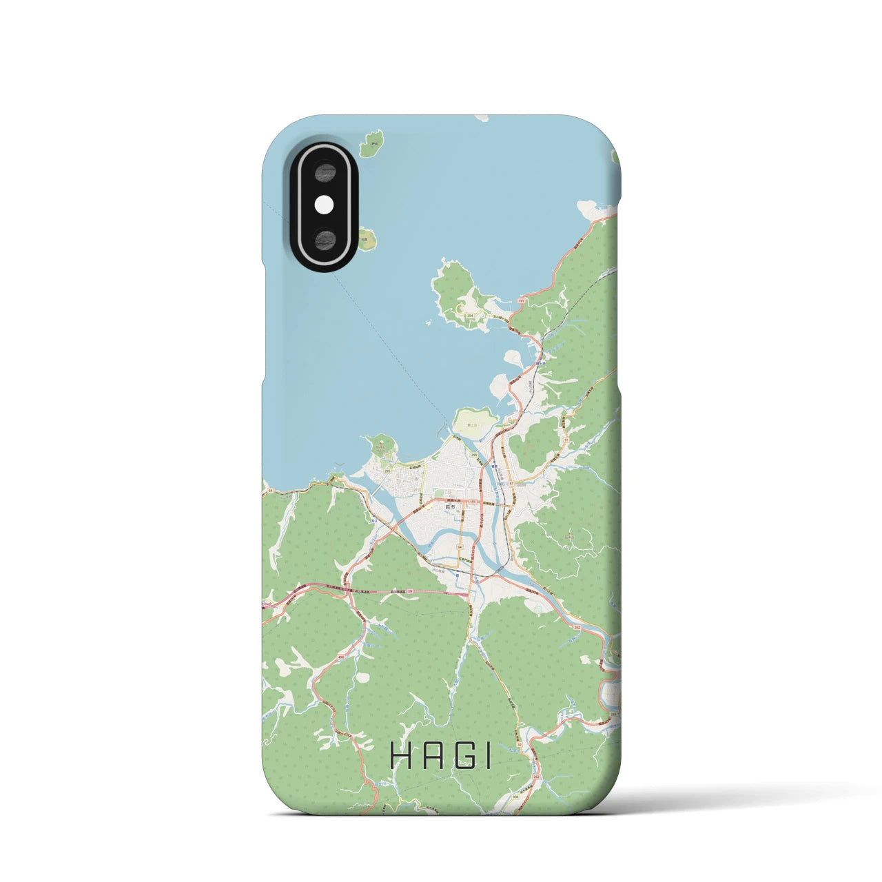 【萩(山口県)】地図柄iPhoneケース(バックカバータイプ)