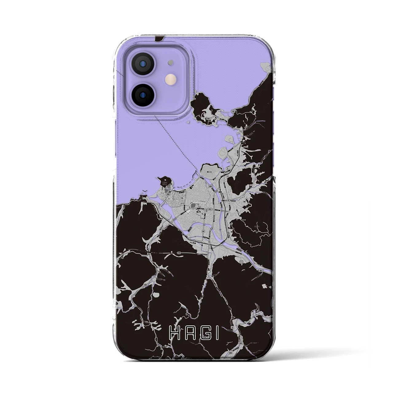 【萩(山口県)】地図柄iPhoneケース(クリアタイプ)